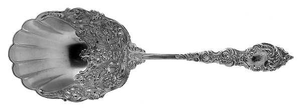 Passaic (Sterling, 1900) Large Solid Shell Berry/Casserole Spoon