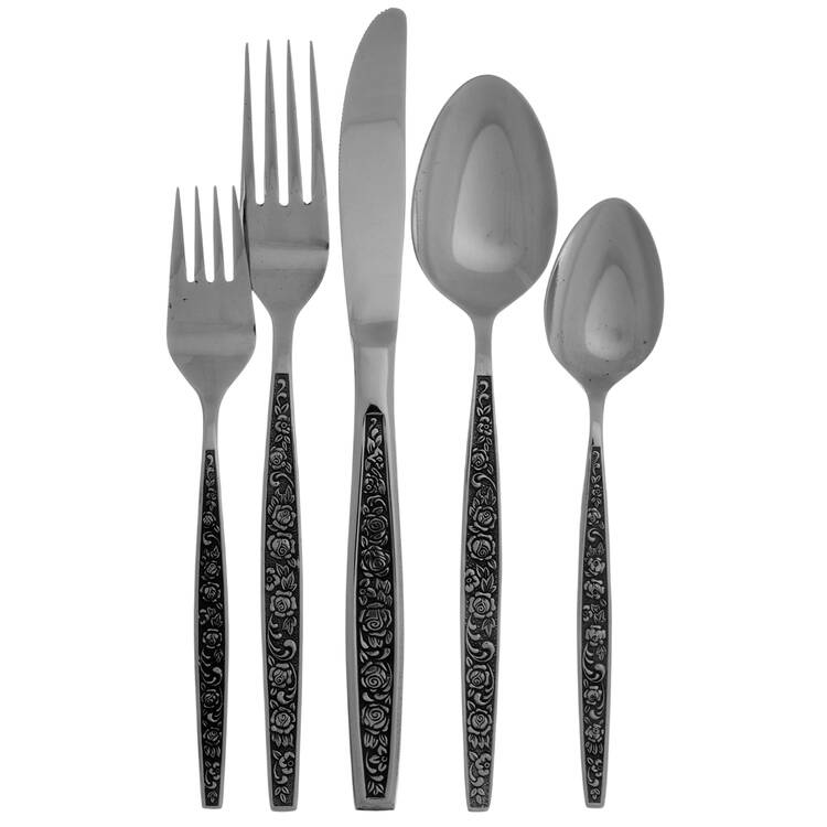 Granada Rose (Stainless) 5 Piece Place Setting