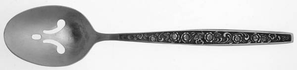 Granada Rose (Stainless) Pierced Tablespoon (Serving Spoon)
