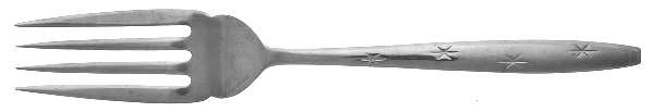 Heavenly Star (Stainless) Medium Solid Cold Meat Serving Fork