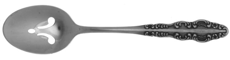 Royal Baroque (Stainless) Pierced Tablespoon (Serving Spoon)