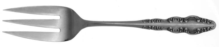 Royal Baroque (Stainless) Medium Solid Cold Meat Serving Fork