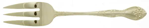 Sarah Ann (Gold Electroplate) Medium Solid Cold Meat Serving Fork