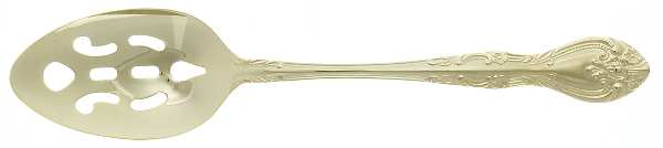 Sarah Ann (Gold Electroplate) Pierced Tablespoon (Serving Spoon)