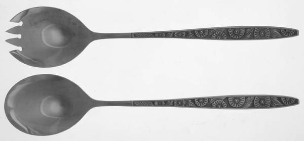 Spring Bouquet (Stainless) (2 Pc) Solid Salad Set