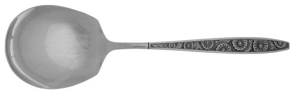Spring Bouquet (Stainless) Solid Smooth Casserole Spoon