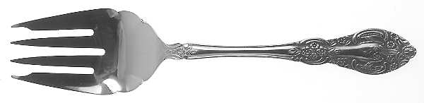 Springtime (Stainless) Large Solid Cold Meat Serving Fork by Unknown Mfg Silver