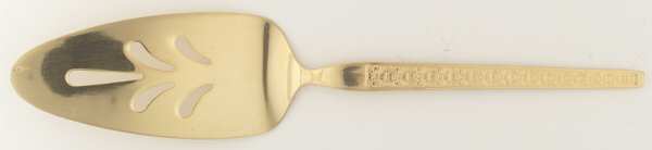 Trocader (Gold Electroplate) Pierced All Stainless Pie Server