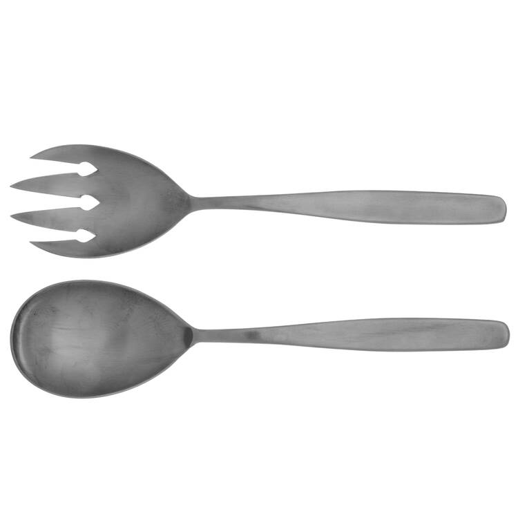 UNF1 (STAINLESS) (2 Pc) Solid Salad Set