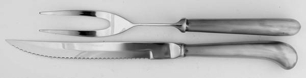 UNF187 (Stainless) Large 2-Piece Roast Carving Set w/Stainless Blade