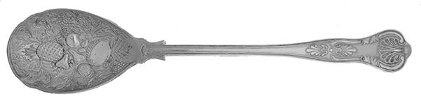 Kings (Silverplate) Solid Berry/Casserole Spoon w/ Raised Bowl