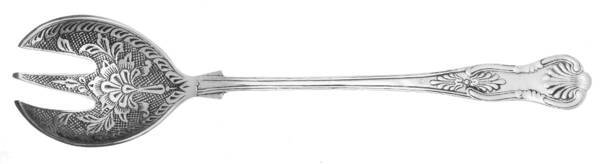 Kings (Silverplate) Oversize Solid Salad Servng Fork