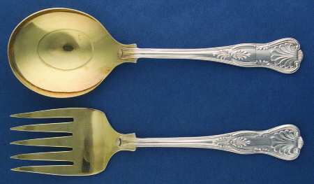 Kings (Silverplate) (2 Pc) Solid Salad Set
