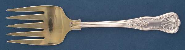 Kings (Silverplate) Solid Salad Serving Fork