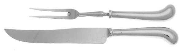 UNF221 (Stainless) Small Stainless Blade 2-Piece Steak Carving Set