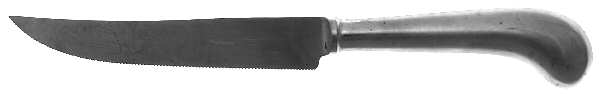 UNF318  (STAINLESS) Individual Pistol Handle Steak Knife by Unknown Mfg Silver