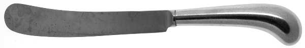 UNF318  (STAINLESS) Old French Hollow Pistol Knife by Unknown Mfg Silver