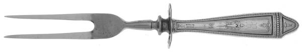UNF380 (Sterling) Small Steak Carving Fork with Stainless Prongs