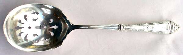 UNF380 (Sterling) Pierced Casserole Spoon with Silverplate Bowl
