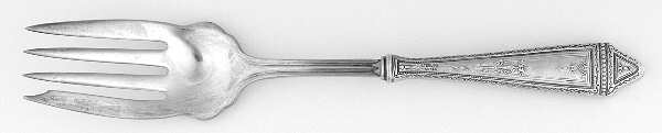UNF380 (Sterling) Medium Cold Meat Serving Fork, Plated Tines