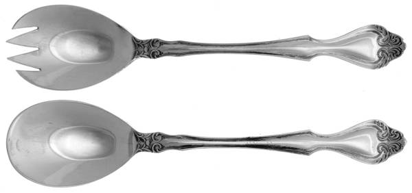 UNF443 (Nickel) (2 Pc) Solid Salad Set