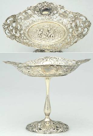 Sterling Hollowware Round Compote (Height X Width)