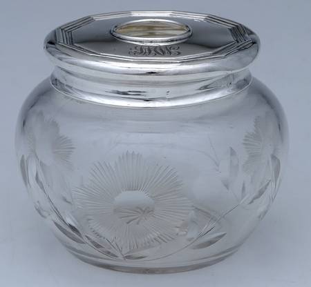 Sterling Hollowware Hair Receiver Jar with Lid