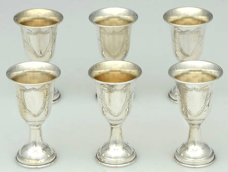 Sterling Hollowware Cordial Cup - Set of 6