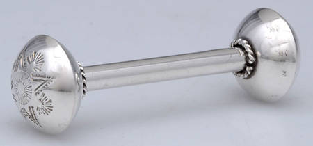 Sterling Hollowware Baby Rattle