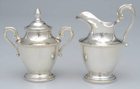 Sterling Hollowware Mini Creamer & Sugar with Lid Set