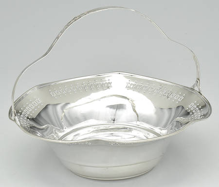 Sterling Hollowware 10" Pierced Handled Basket