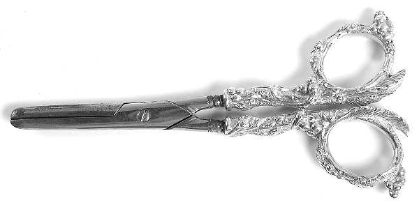 Sterling Hollowware Grape Shears with Hollow Handle