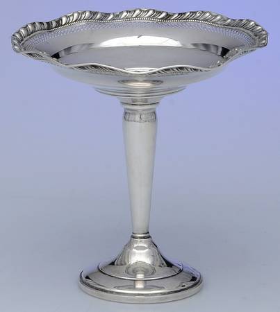 Sterling Hollowware Weighted Round Compote (Height X Width)