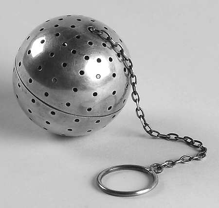 Sterling Hollowware Tea Ball with Chain