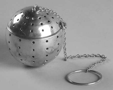 Sterling Hollowware Tea Ball with Chain