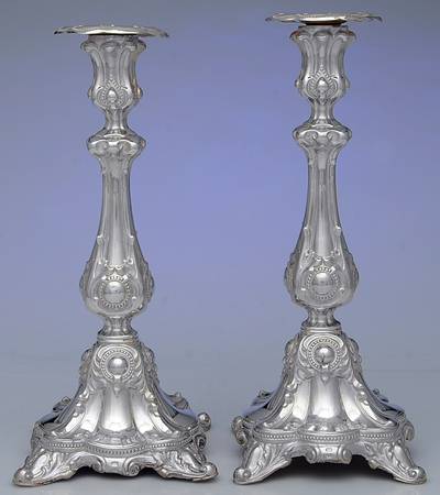 Silverplate Hollowware Pair of 11" Candlesticks