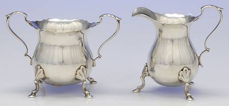 Sterling Hollowware Mini Sterling Creamer and Open Sugar