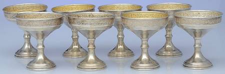 Sterling Hollowware Weighted Champagne/Sherbet - Set of 8