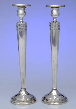 Sterling Hollowware Pair of 11" Weighted Candlesticks