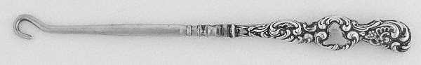 Sterling Hollowware Small Button Hook, Hollow Handle