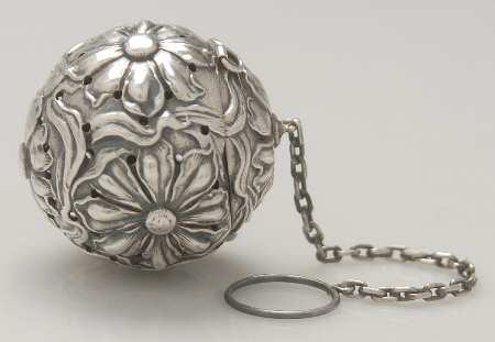 Sterling Hollowware Tea Ball with Chain