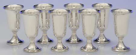 Sterling Hollowware Cordial Cup - Set of 8