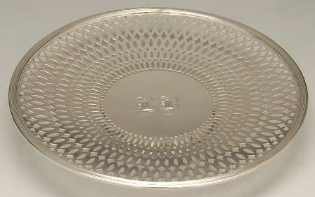 Sterling Hollowware Pierced Footed Cake Plate