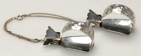 Sterling Hollowware 2 Clips Attached with Chain