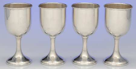Sterling Hollowware Wine Goblet - Set of 4