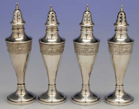 Sterling Hollowware Salt and Pepper Sets (2 Pair)