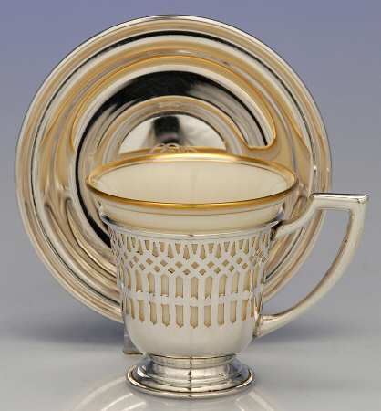 Sterling Hollowware Sterling Demitasse Cup, Saucer and Liner