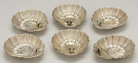 Sterling Hollowware Shell Place Card Holder - Set of 6
