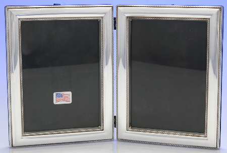 Sterling Hollowware Double Picture Frame Holds 5" X 7"