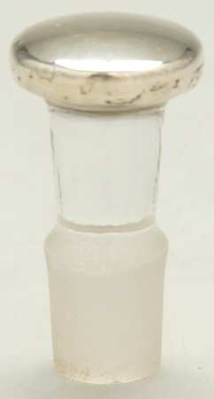 Sterling Hollowware Crystal Cruet Bottle w/Sterling Base,Stopper Only